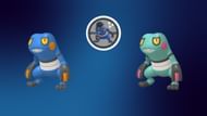 Regular and shiny Croagunk (Image via TPC)